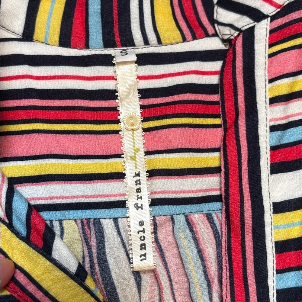 Uncle Frank Multicolor Striped Flowy Dress Women’s S - Picture 2 of 13